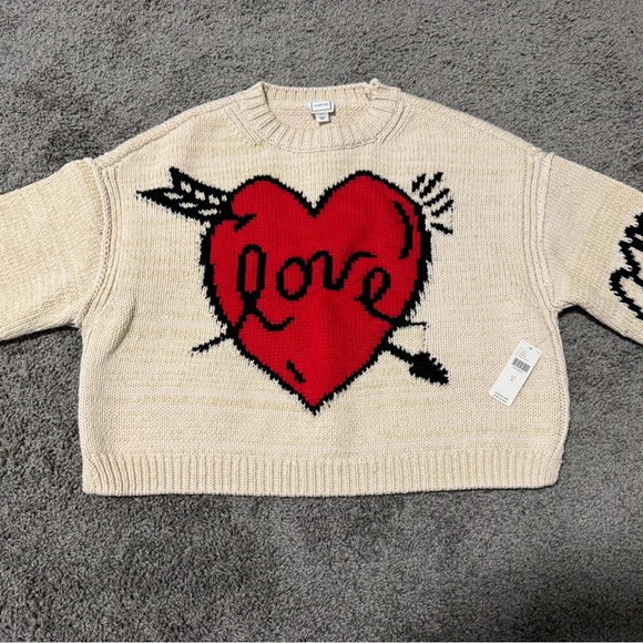 NWT Anthropologie Maeve Lovestruck Long-Sleeve Crew-Neck Sweater - Picture 6 of 7